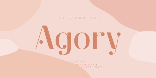 优雅的字母字体和数字。经典铜刻字简约时尚设计。排版字体规则的大写字母和小写字母。矢量图图片下载