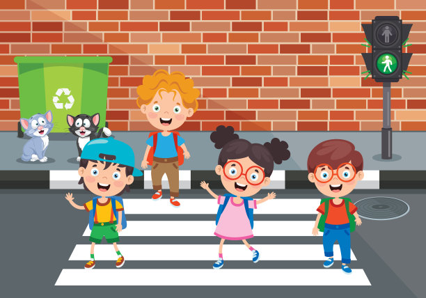 交通概念与有趣的人物图片下载