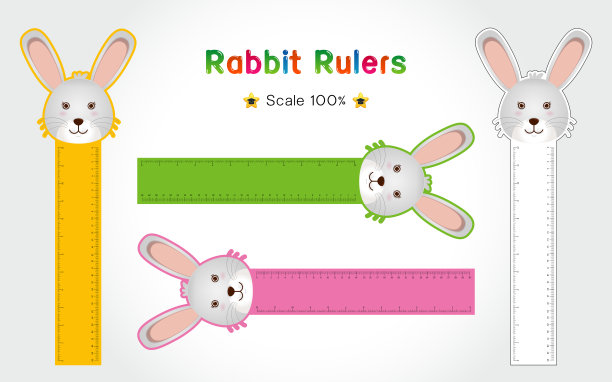 尺英制和公制尺矢量孤立集图片下载