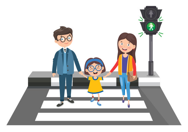 交通概念与有趣的人物图片下载