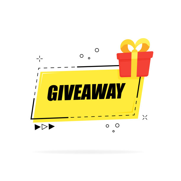 赠予获奖者海报模板的社会媒体张贴或网站。横幅为企业，营销和广告。矢量插图礼盒。图片下载