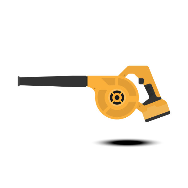 无绳电动鼓风机平面矢量设计。图片下载