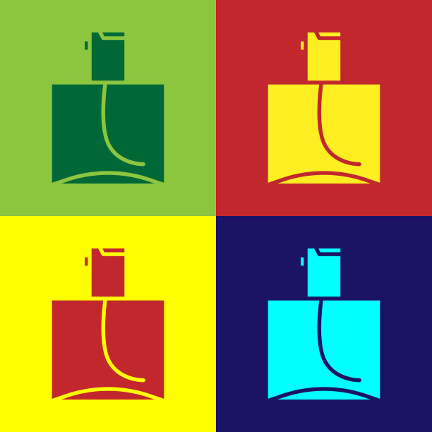 颜色香水图标孤立的颜色背景图片下载