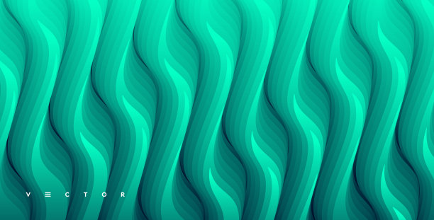 垂直纹理与体积波。具有动态效果的抽象波浪背景。3 d矢量插图。图片下载