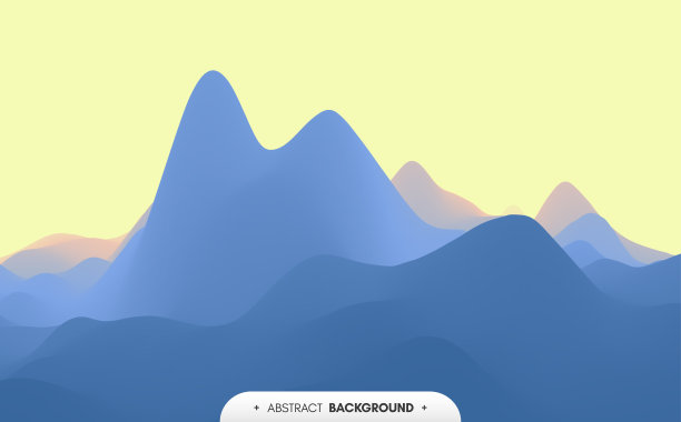 山的风景。多山的地形。矢量插图。抽象的背景。素材图片