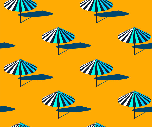 无缝夏日海滩图案。你好，夏天，假日概念。波普艺术。夏天的假期。矢量无缝模式插图图片下载