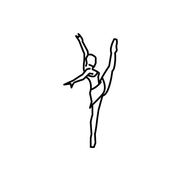 芭蕾舞,女人。说明矢量图标图片下载