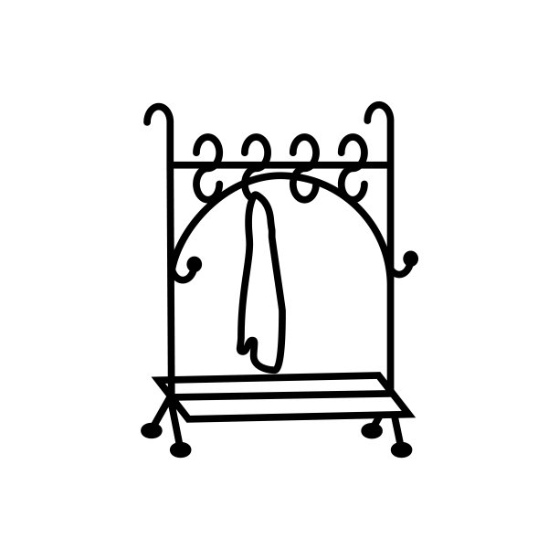 剧院,衣柜。说明矢量图标图片下载