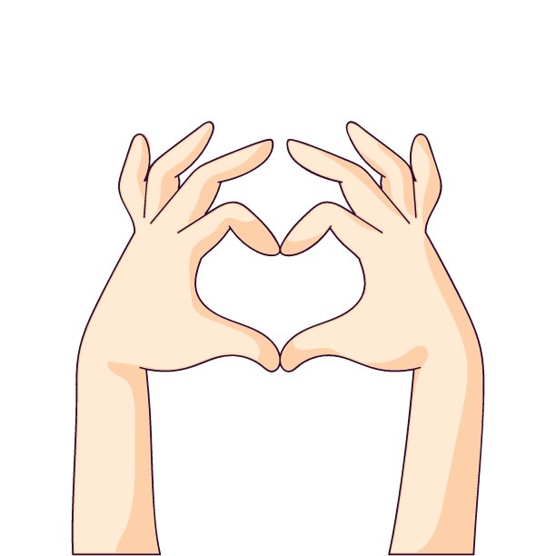 双手做一个心形的象征图片下载