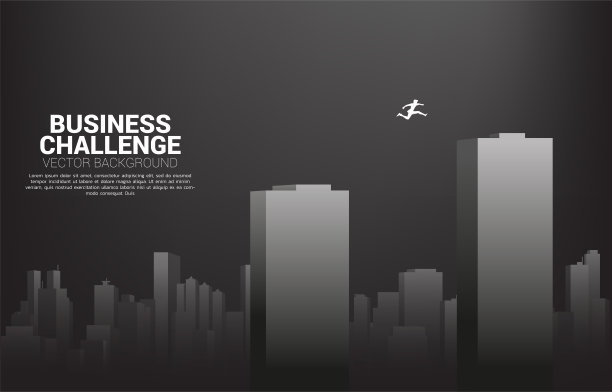 商人跳楼的剪影。图片下载