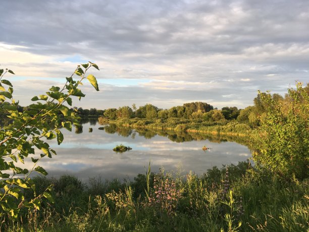 日落自然河流天空景观图片下载