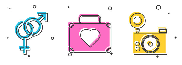 为旅行而设的性别行李箱图片下载