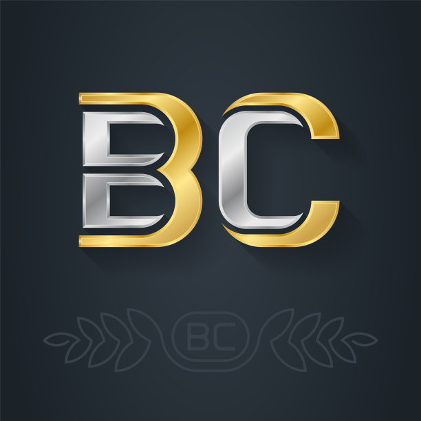 B和c -首字母BC -金属3d图标或图片下载