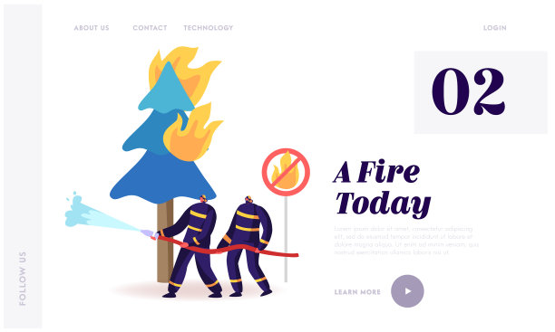 消防队员在燃烧的森林中与大火搏斗图片下载