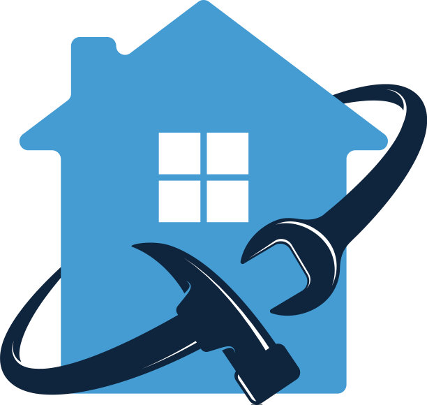 扳手和锤子家居维修符号图片下载