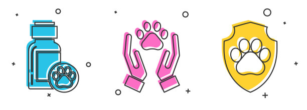 设狗药瓶手与动物图片下载