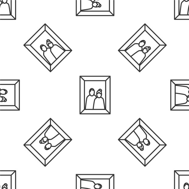 灰线相框上的表格图标隔离图片下载