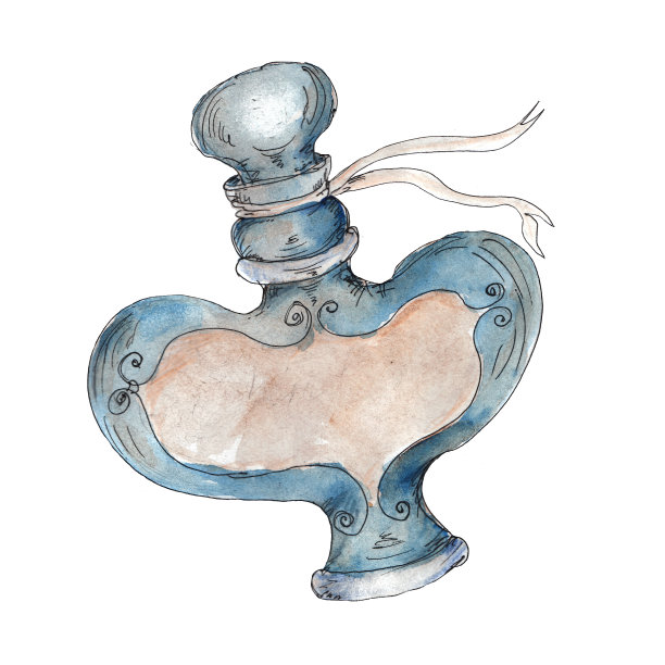 爱丽丝梦游仙境水彩图标孤立的白色背景图片下载