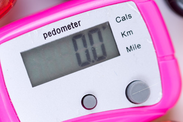 近俯视图的数字计步器图片下载