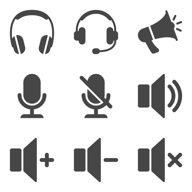 声音图标集-音频符号图片下载