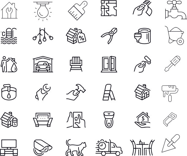 家居维修设计图标图片下载