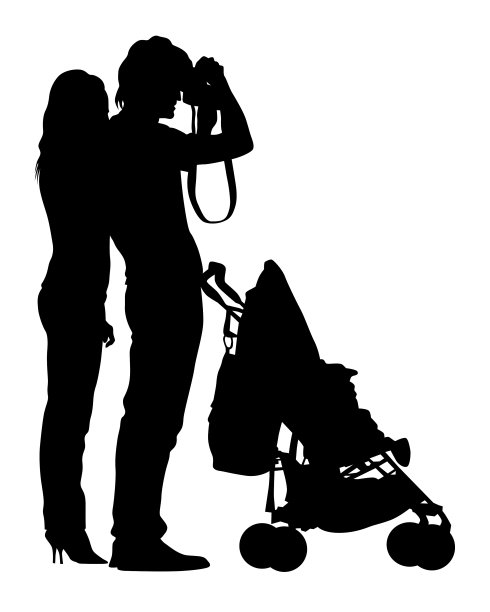 家庭和儿童散步图片下载