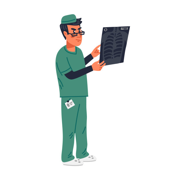 放射科医生。医生正在检查病人肺部x线扫描的结果。抗击新冠肺炎疫情的医疗队图片下载