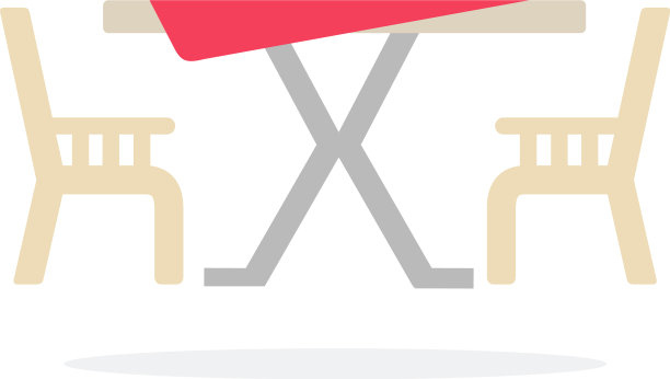 餐厅的桌子与两把椅子平隔离图片下载