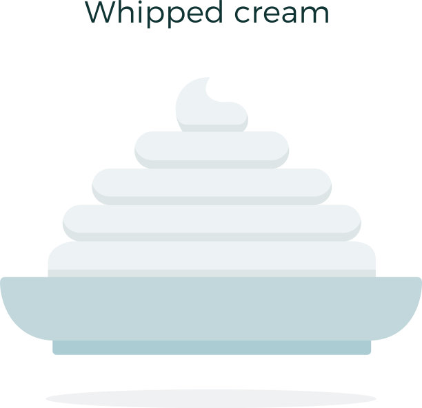 搅拌好的奶油放在盘子里图片下载