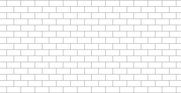 白色砖墙平坦孤立图片下载