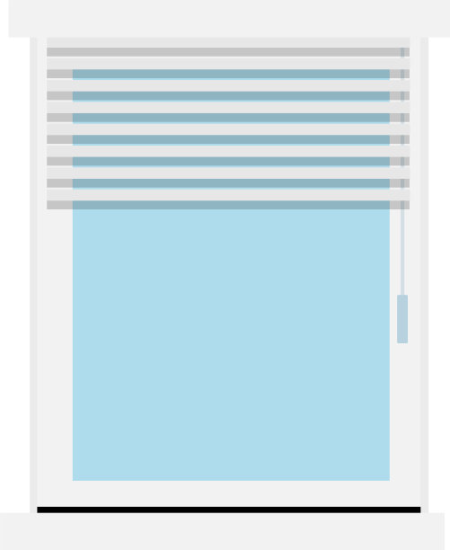 窗户上的百叶窗平坦隔离图片下载