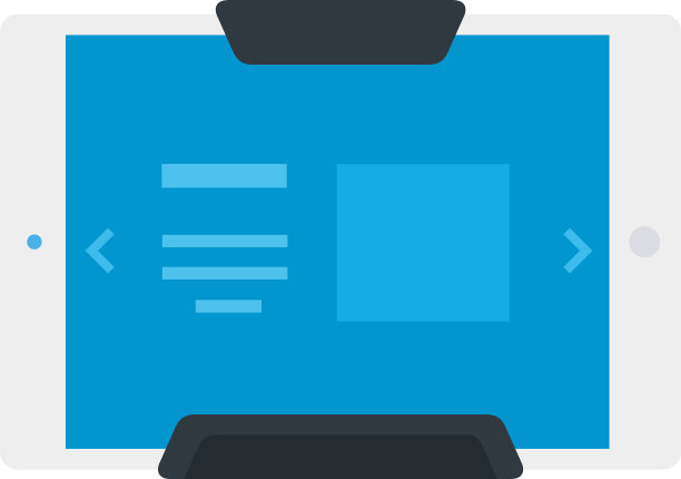 电子平板在支架平面图标隔离图片下载