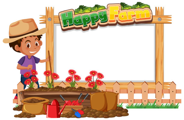 边框框架模板与园艺主题背景图片下载