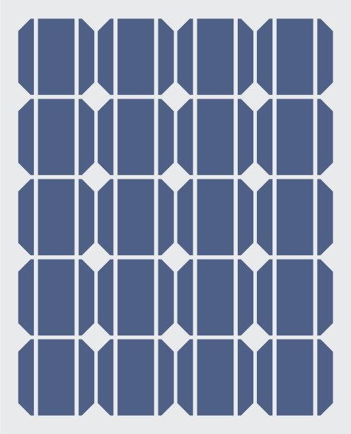 太阳能电池图标平坦孤立图片下载