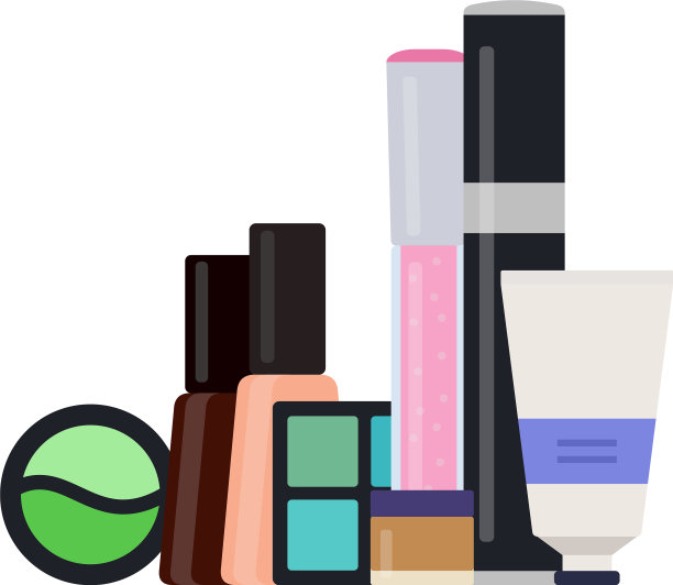 设置装饰化妆品图标平孤立图片下载