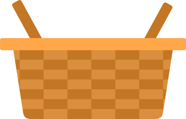 野餐篮子图标平坦孤立图片下载