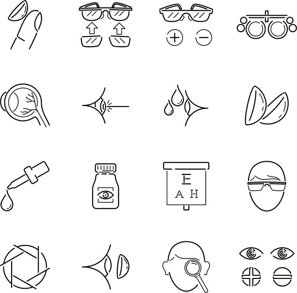 医用光学线图标图片下载