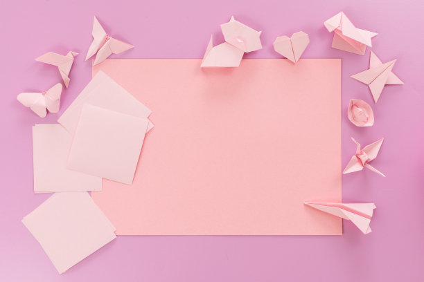 粉色折纸图片下载