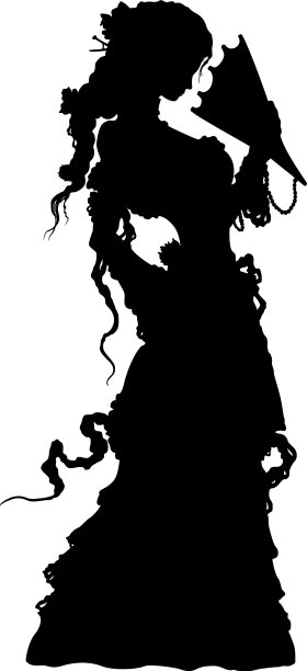 幻想浪漫的女人拿着扇子图片下载