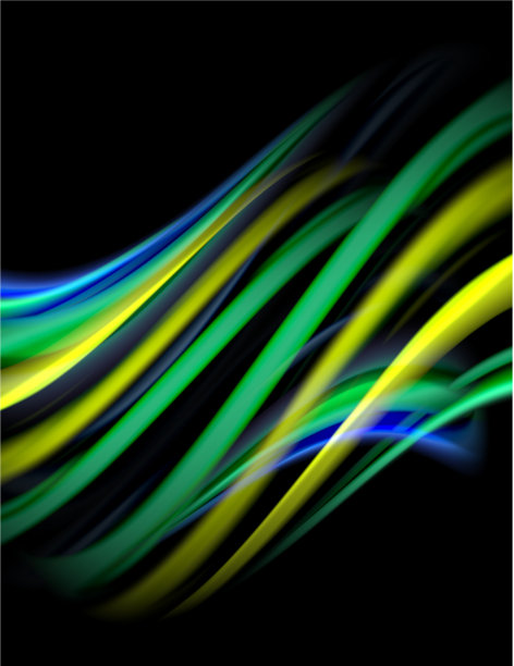 丝绸光滑的线条上的黑色液体液体的颜色图片下载