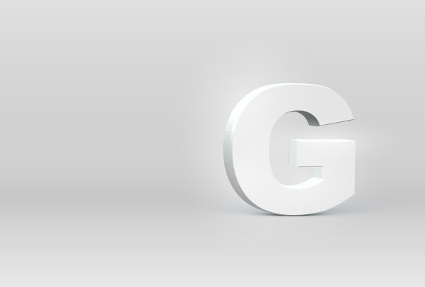 高详细的3D字体字符，矢量插图图片下载