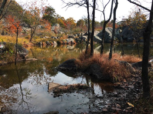 弗吉尼亚州的大瀑布公园徒步旅行路线图片下载