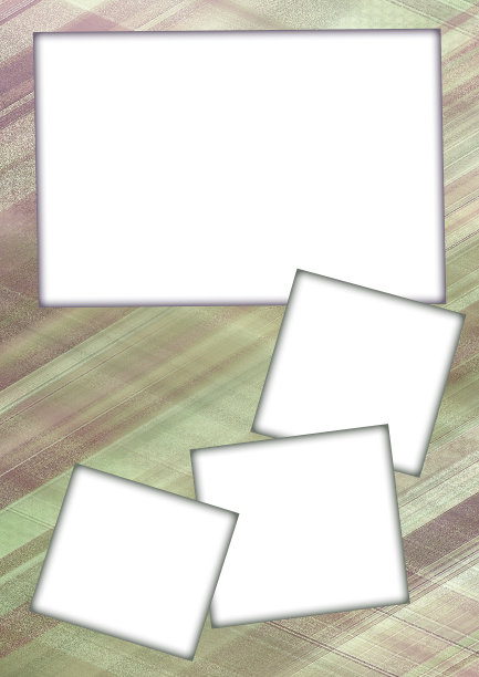 粉彩布局与四个白色文本框。模型模板。垂直背景与淡绿色和淡bordo交叉线和条。贺卡、明信片、剪贴簿、相簿、海报、传单等相框。A4大小图片下载