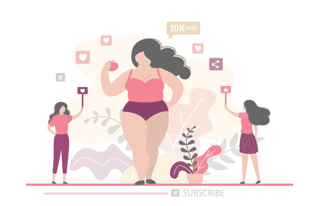 引领健康生活方式的女性博主。有很多粉丝的可爱女士。图片下载