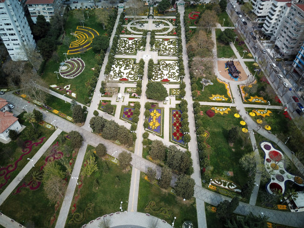 伊斯坦布尔公园的Ariel视图图片下载