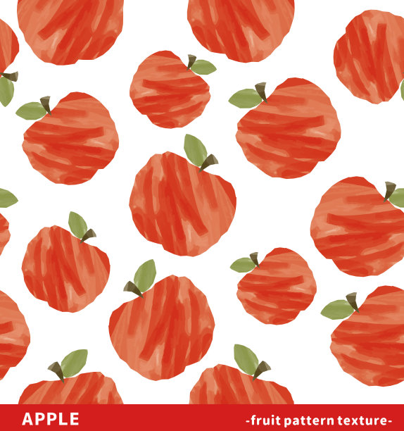 苹果无缝背景的插图。图片下载