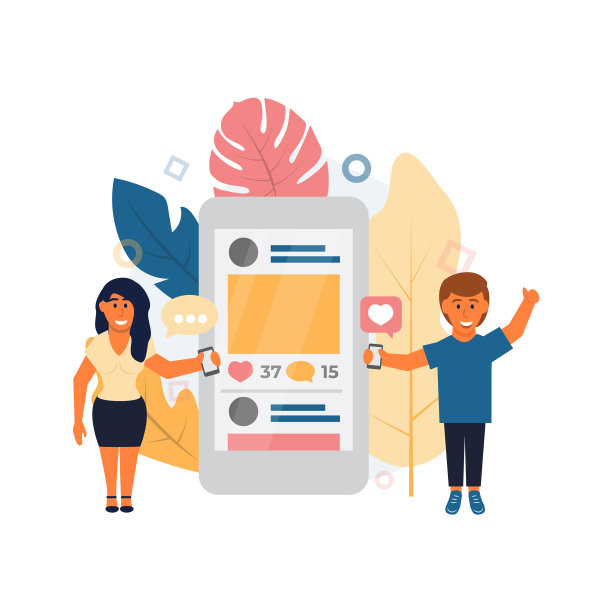 扁平风格的社交媒体图片下载