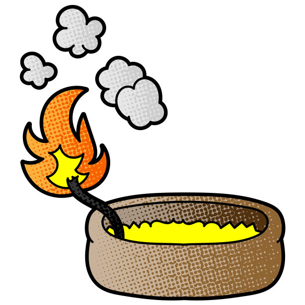 油灯手绘矢量设计图片下载