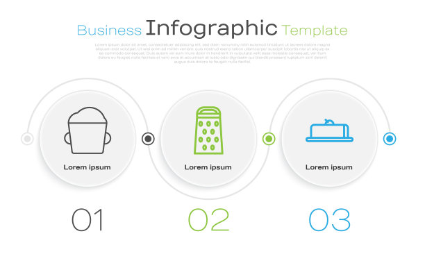 烘焙碗状生面团，磨碎机，草莓芝士蛋糕片。业务信息模板。向量图片下载