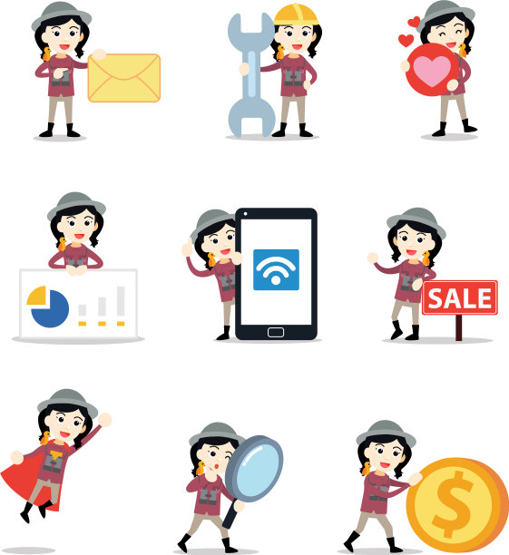 设定人物观鸟女拍照图片下载